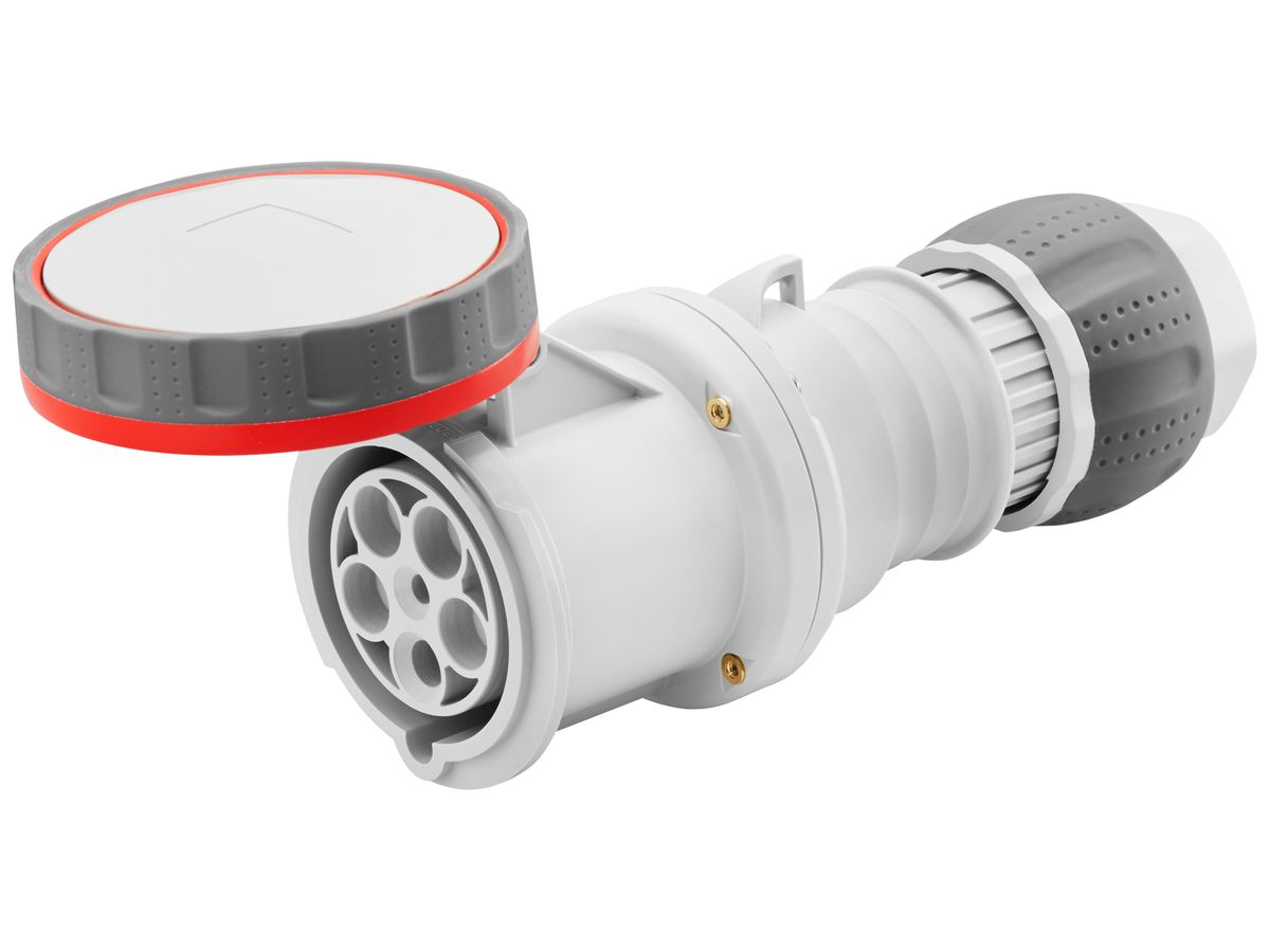 Kupplung CEE Gewiss 309 HP 5P 63A 380…415V rt 6h IP67 Schraube