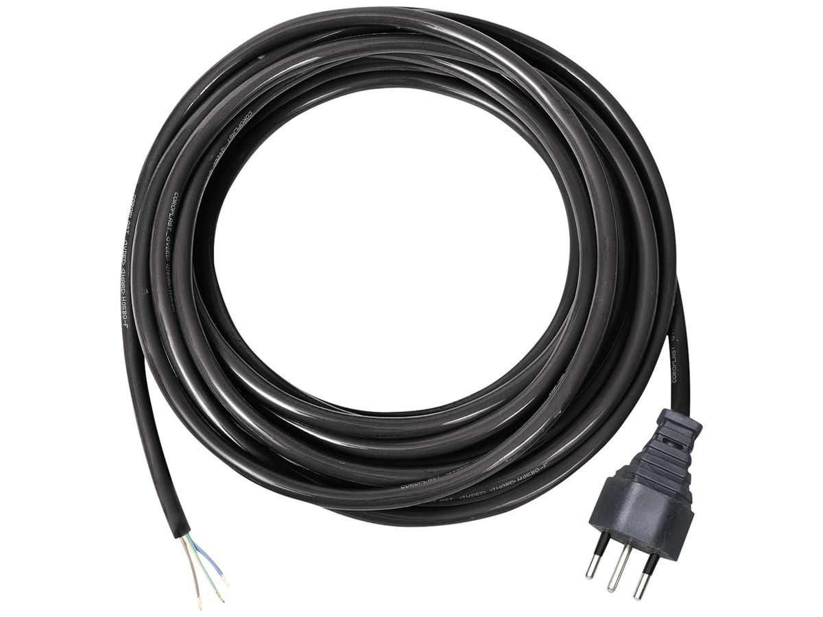 Anschlusskabel Brennenstuhl Gummi 10A 230V 3×1.5mm² T12/frei 5m sz