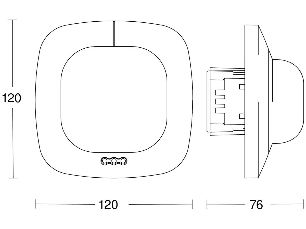 EB-Präsenzmelder Steinel Quattro PIR DALI-2 APC 360° h=2.8m 16m²+49m²