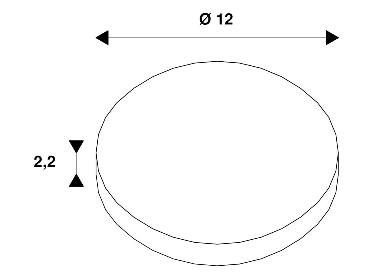 Schutzkappe SLV M-POL Aluminium Ø120×22mm anthrazit