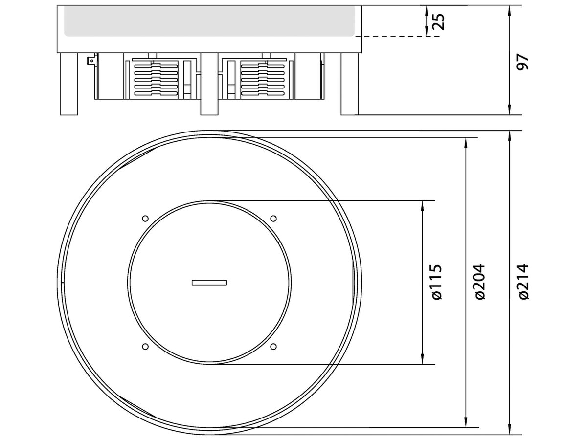 Schwerlastkassette Hager R06 TM 6 42mm rostfreier Stahl