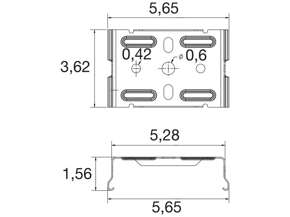 Halterung SLV EASYLIGHT SCF 56.2×36.2×15.6mm Edelstahl schwarz M6