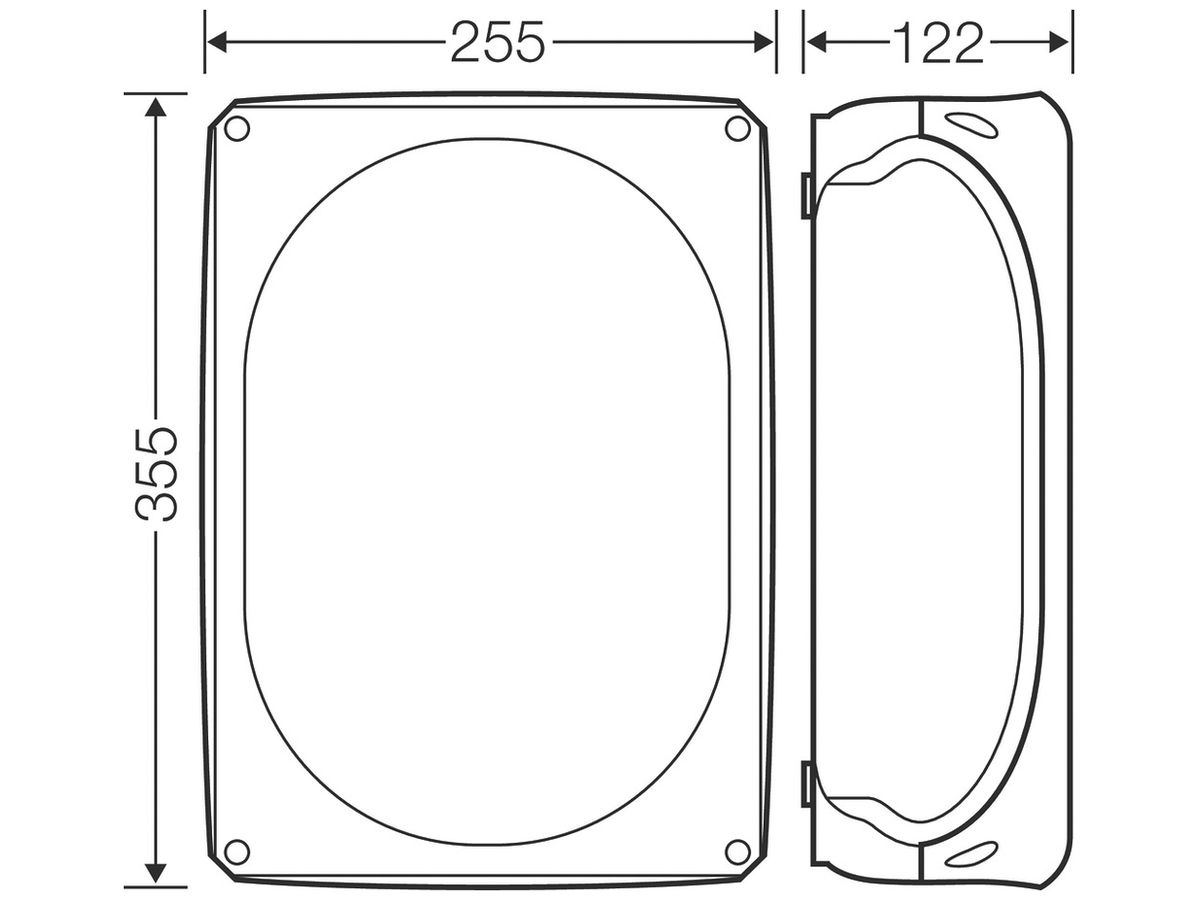 Leergehäuse Hensel, nicht durchsichtiger Deckel 215×320×106mm schwarz