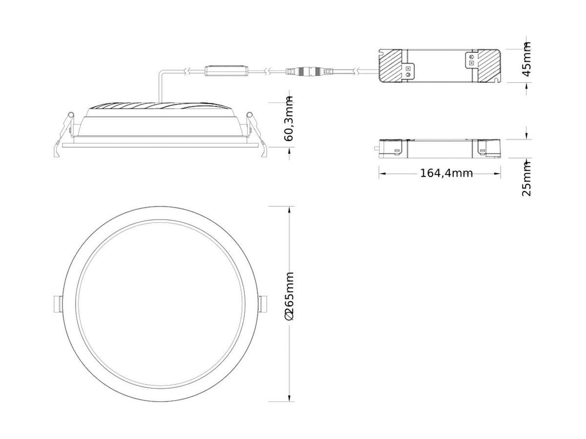 LED-Downlight LEDVANCE COMFORT OP 42W 5000lm 930/940 IP20/44 100° DA Ø265 weiss