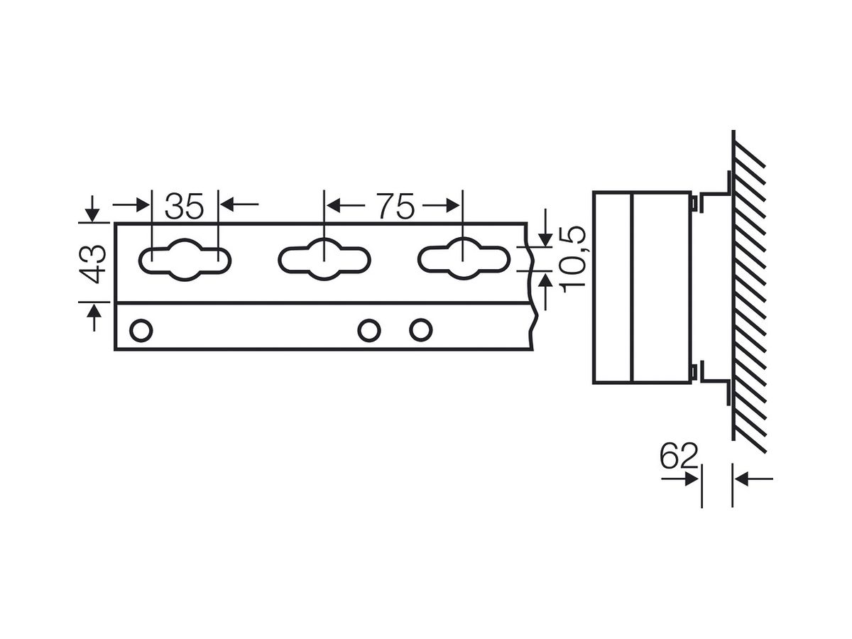 Montageschiene Hensel MI Messing 2