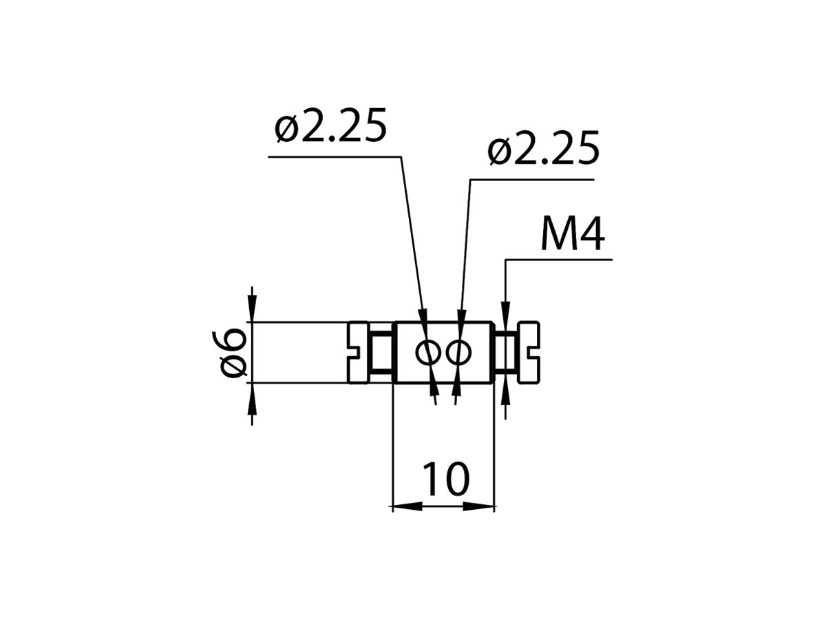 Seilklemme Sylvania OneTrack Messing Ø6×10mm Nickel