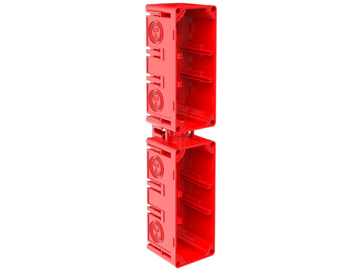 Einlasskasten CRALLO-LEU 378×78×73mm 4×1 Halogenfrei rot