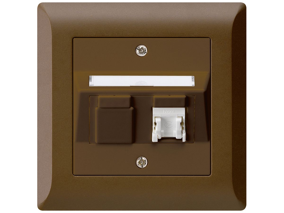 UP-Dose kallysto.line C Kat.5e 1RJ45/u braun