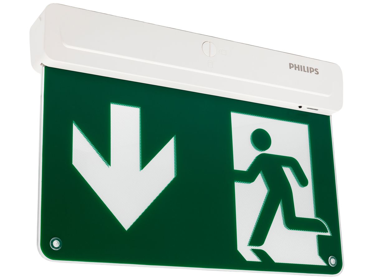 LED-Rettungszeichenleuchte Philips EM159C Decke 23lm 3h ST weiss