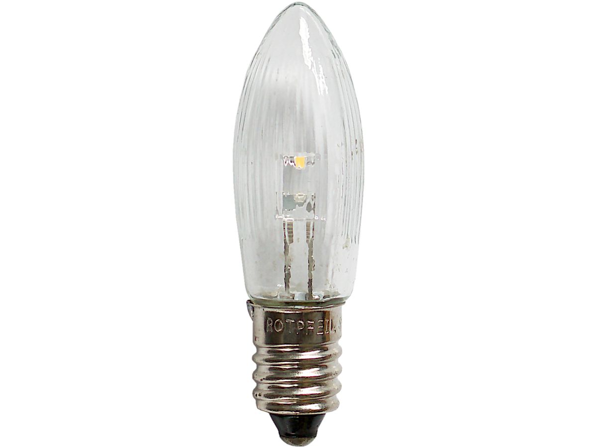 Ersatzlampe MK LED Top, 3 Stk E10, 8…34V, warmweiss geriffelt klar