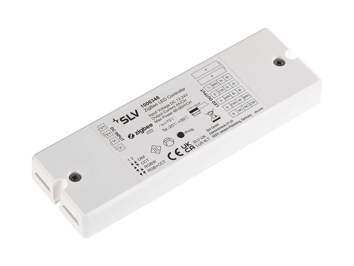 Lichtsteuergerät SLV RGBW 12…24V ZigBee weiss