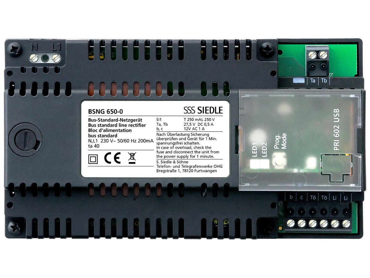 REG-Netzteil Siedle Standard 230V AC 1000mA 162×89×60mm
