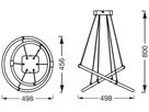 LED-Pendelleuchte LEDVANCE Decor Celestio 21W 2400lm 830 498×456mm transparent