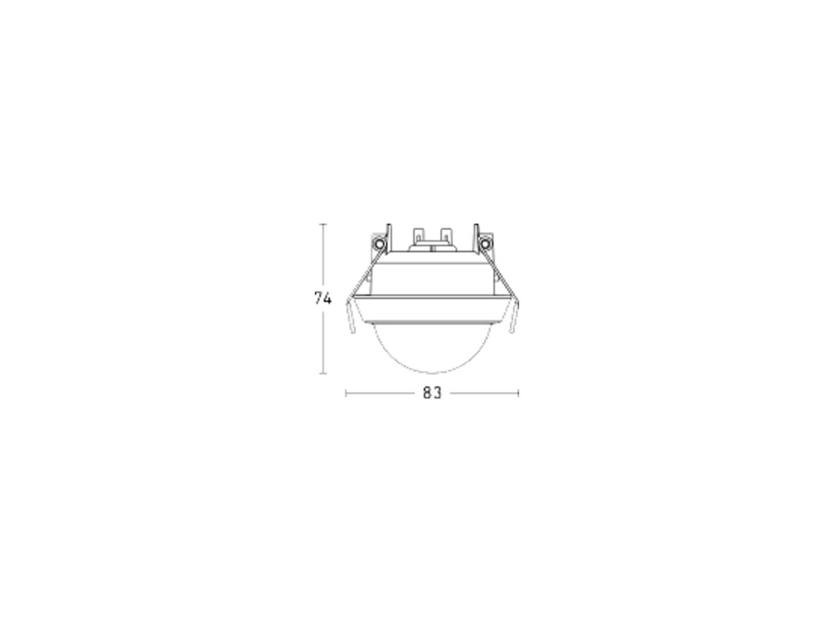 EB-Bewegungsmelder Steinel MD IR N360 COM1 PIR 220…240V 360° IP54 an
