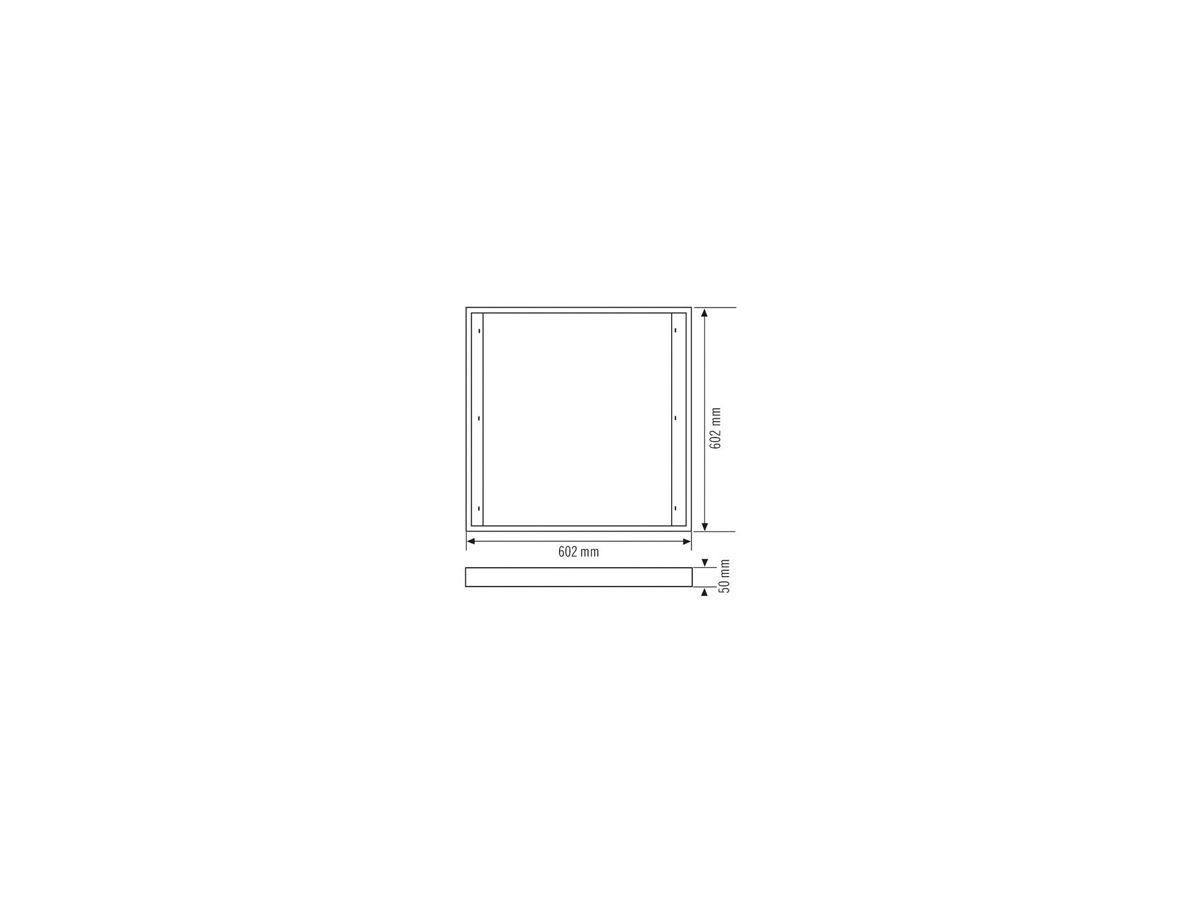 Anbaurahmen ESYLUX PNL 600 MF SM SLIM, für STELLA, weiss