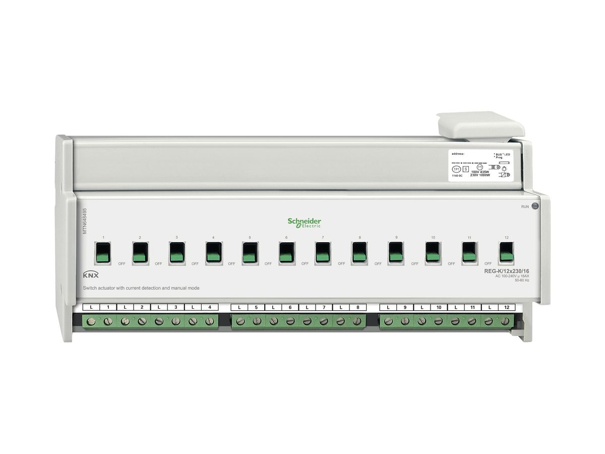 REG-Schaltaktor KNX Schneider Electric 12×230V MTN648495