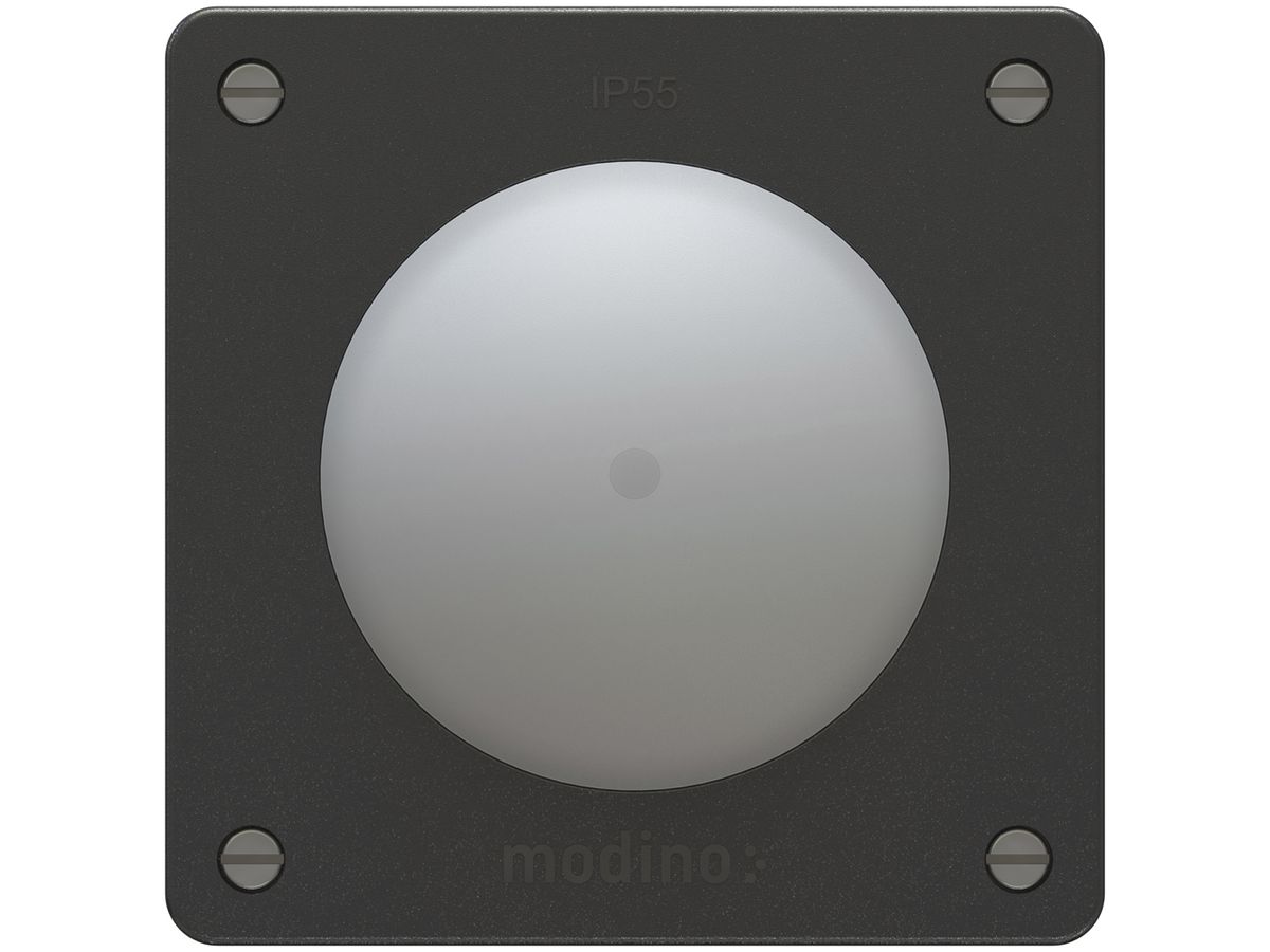UP-Leuchtdruckschalter modino exo Schema 3 10A 250V 90×90mm schwarz