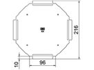 Deckel BET RKD zu Kreuzstück 100mm Edelstahl A2 blank