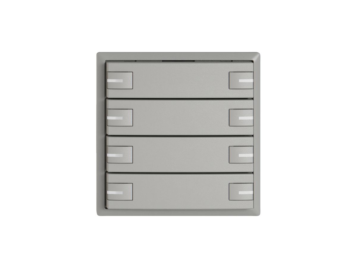 KNX-Taster RGB EDIZIO.liv SNAPFIX® Temperaturfüh.RGB-LED 8×T 1-Tbed.hgu