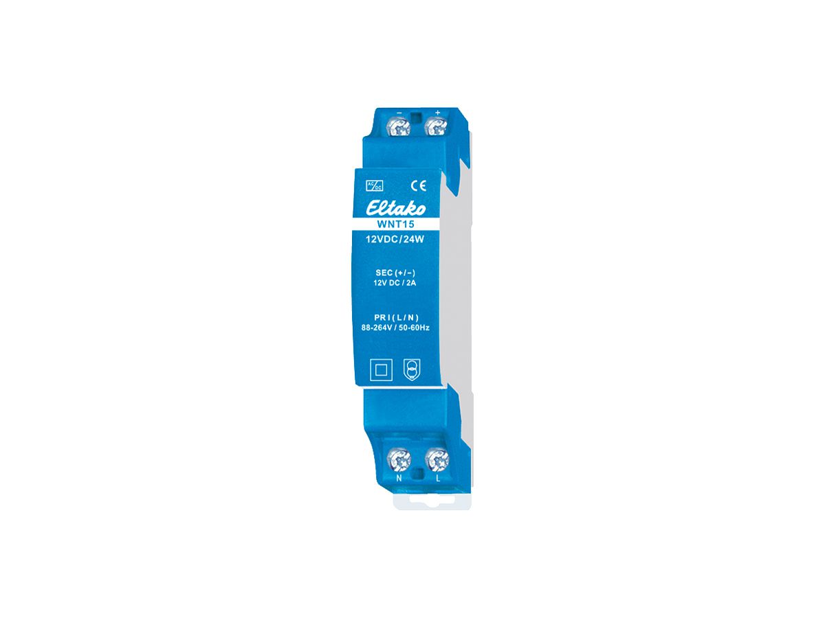 REG-Netzteil Eltako WNT15-12VDC/24W IN: 88…264VAC OUT: 12VDC/24W