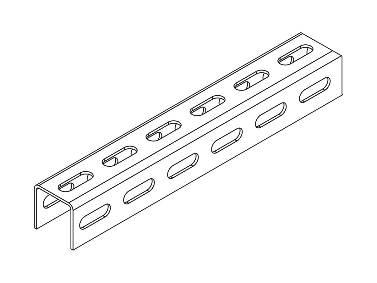 U-Profil Lanz 44×44mm verzinkt 6000mm