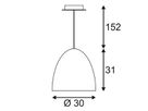 Pendelleuchte SLV PARA CONE 30 E27 60W rund IP20 schwarz/gold