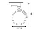 Strahler SLV KALU TRACK, GU10 75W mit 3-Phasen-Adapter IP20 weiss