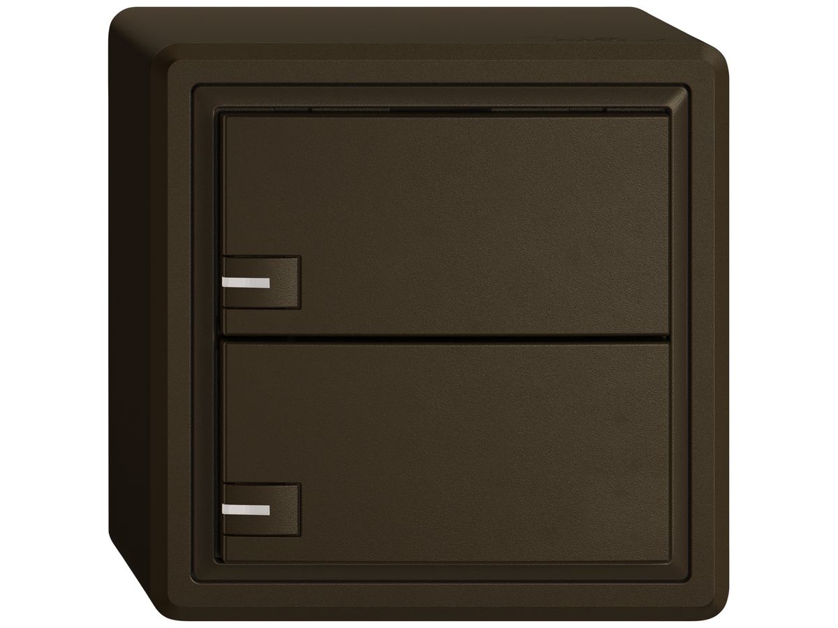 AP-KNX-Taster RGB EDIZIO.liv SNAPFIX® Temperaturfüh.RGB-LED 2×T 1-Tbed.br