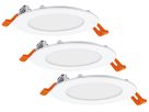 EB-LED-Downlight LDV DL SET SLIM 8W 550lm 3000K Ø120mm weiss 3 Stück