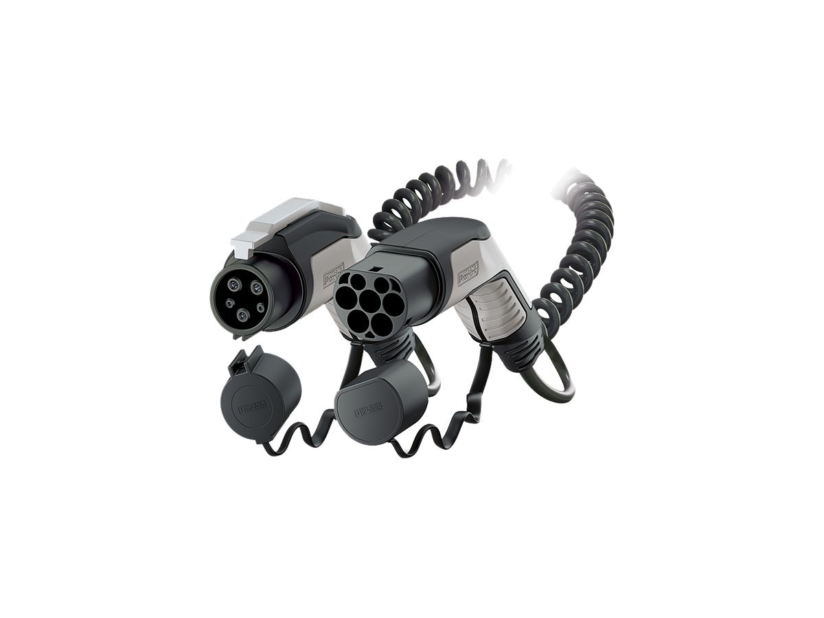 AC-Ladekabel E-Mobility PX Mode3 T1+T2 20A 1L 4m 5kW 250V schwarz/grau