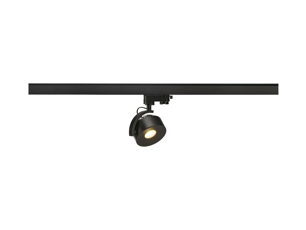 LED-Strahler SLV KALU TRACK, 12W 800lm 3000K mit 3-Phasen-Adapter IP20 schwarz