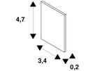 Endkappe SLV 48V TRACK Kunststoff 34×2×47mm schwarz