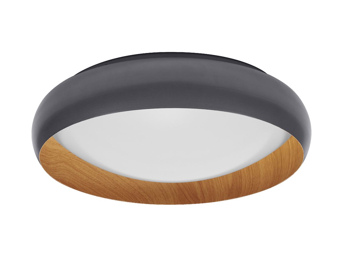 LED-Deckenleuchte LEDVANCE Orbis Livia 24W 1200lm 830 Ø430×115mm grau/Holz