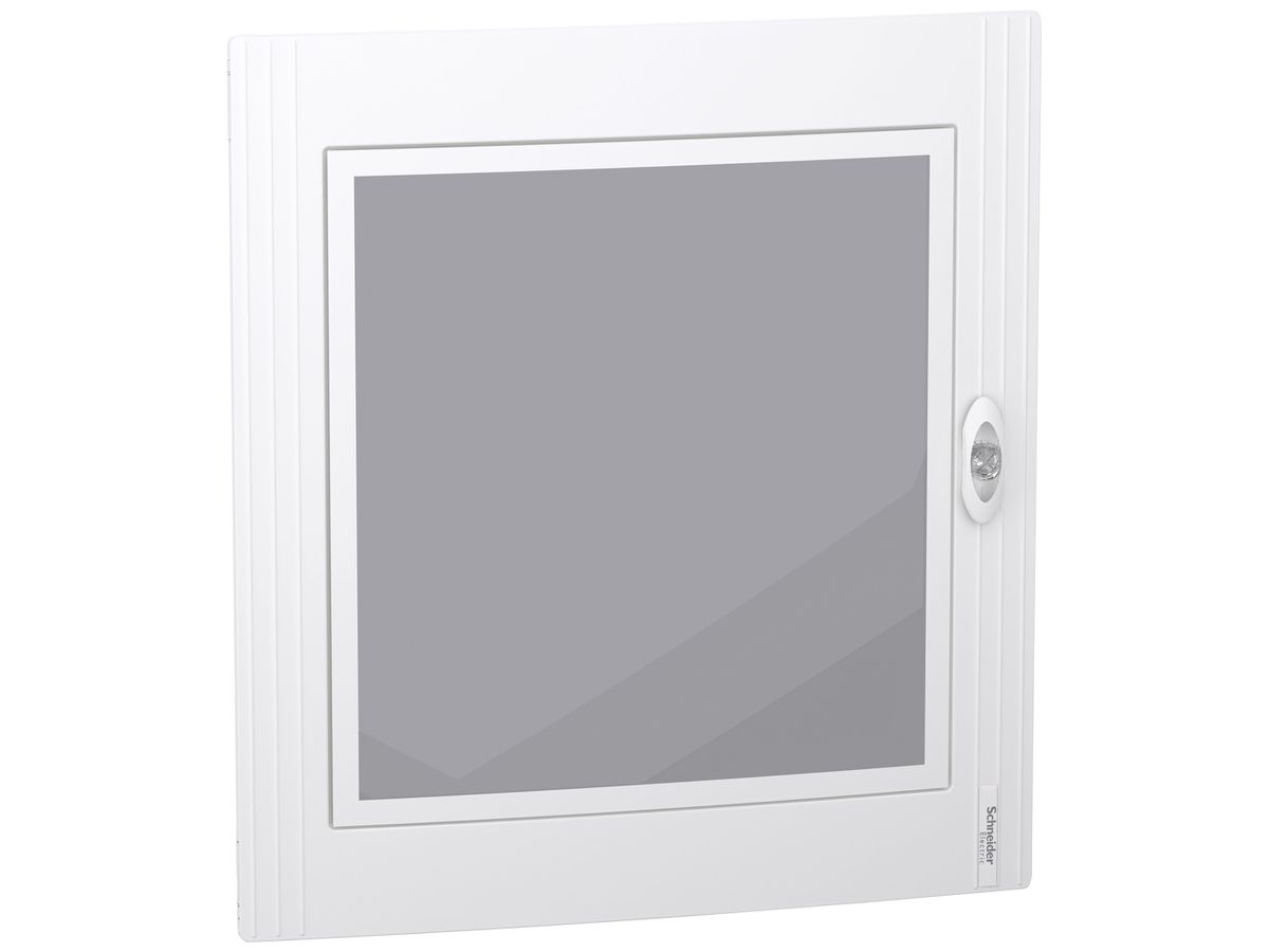 Tür SE PrismaSeT XS für 3×24TE Sichtfenster aus Glas Rahmen weiss 550×600×20mm