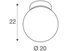 Deckenleuchte SLV SUN 20 E27 1×60W DIM Ø200×220mm Gold