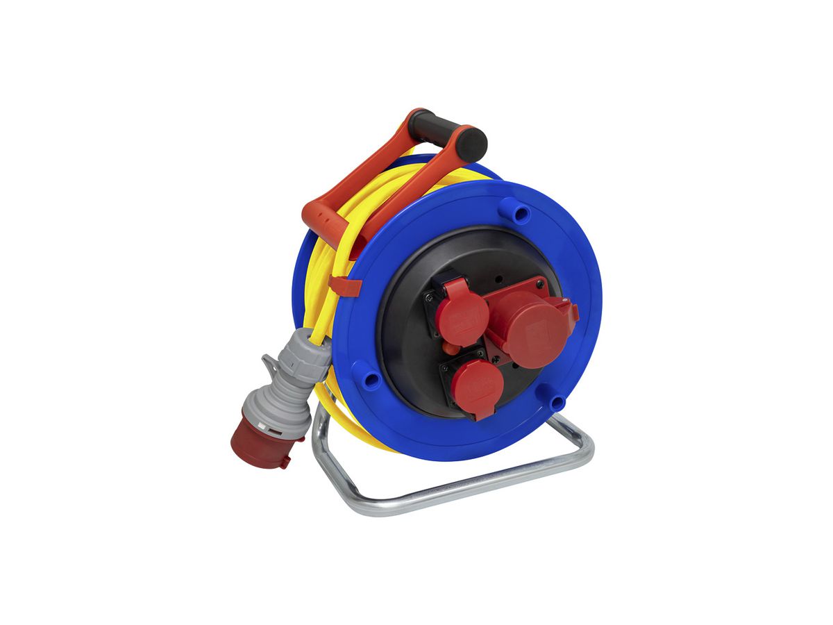 Kabelrolle Garant ST 290 Ø290mm 33m 5×1.5mm² 2×CEE16 1×T25 Kunststoff blau