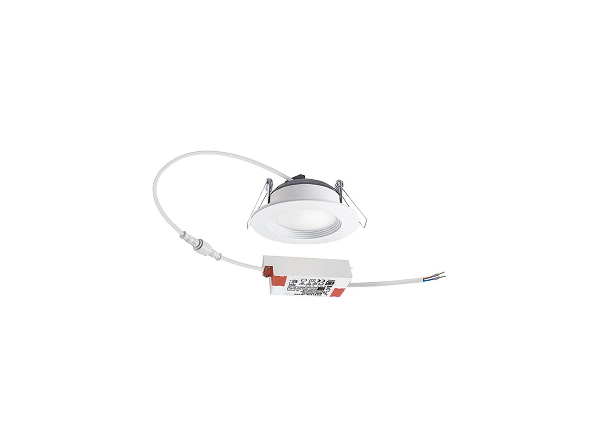 LED-Downlight ESYLUX ELSA-2 Ø98 ON/OFF 5W 3000K, 500lm, weiss