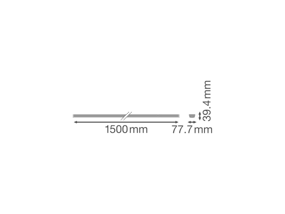 LED-Leuchteinsatz LEDVANCE TRUSYS FLEX CL 70W 12100lm 865 1.5m weiss 2×30°