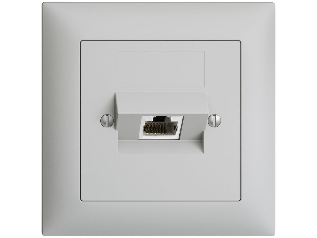 UP-Dose 1×RJ45/s 4P ITplus EDIZIOdue hellgrau