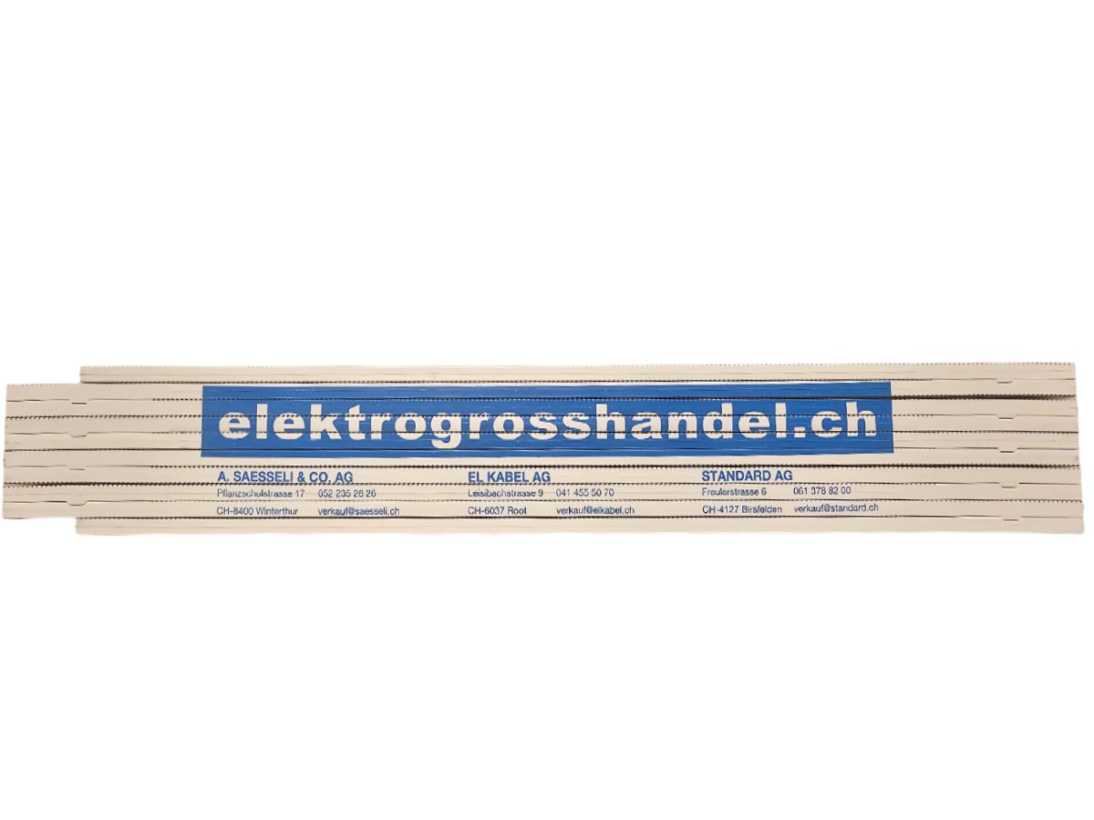 Doppelmeter Kunststoff 2m ws - ELGH Logo