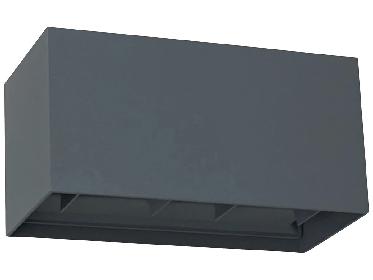 LED-Wandleuchte Z-Licht Doppelwürfel 20W 4×500lm 3000K IP65 grau