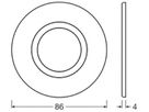 Abdeckring LEDVANCE COMBO FIX Kunststoff Ø100×4mm schwarz