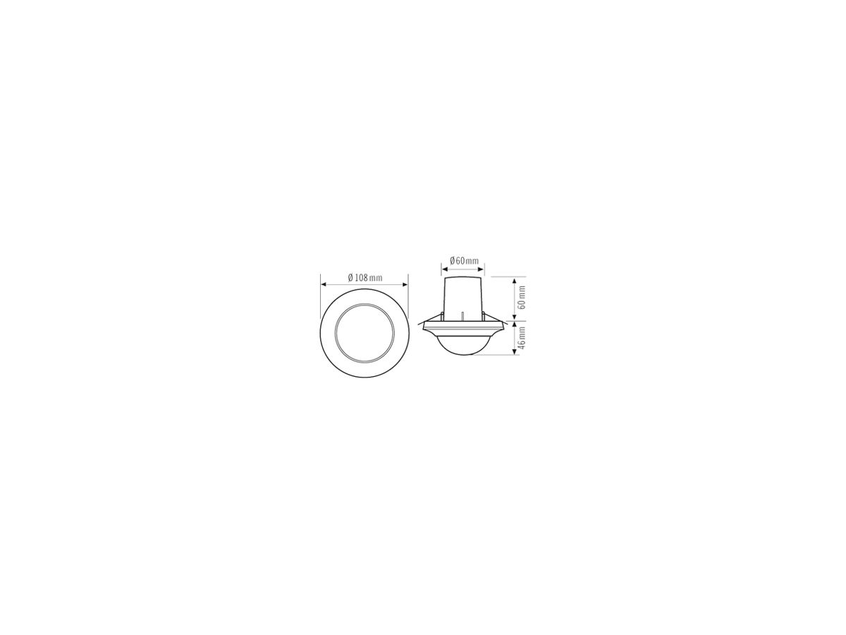 UP-Präsenzmelder ESYLUX PD-C 360/24 BMS DALI-2, weiss