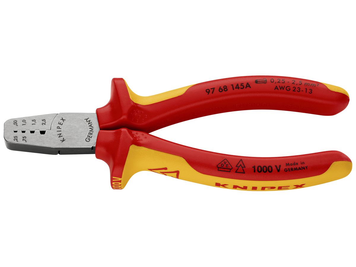 Crimpzange KNIPEX für Aderendhülsen VDE 145mm