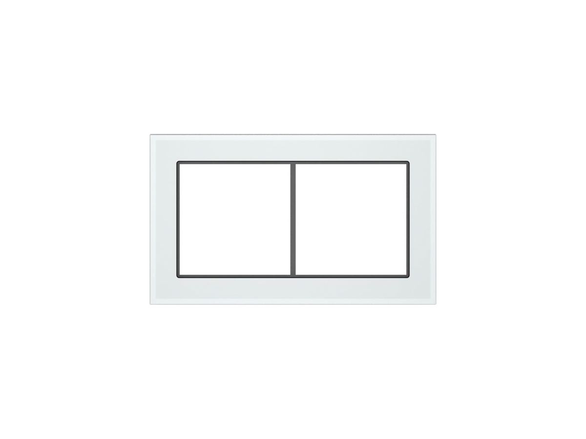 UP-Kopfzeile ABB SIDUS 2×1 88×148mm Glas weiss satiniert