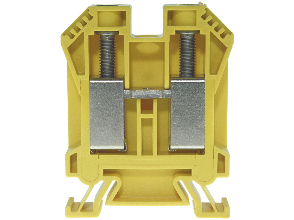 Durchgangs-Reihenklemme Woertz 25…50mm² 125A 1000V Schraubansch.2×1 TH35 gn/gb