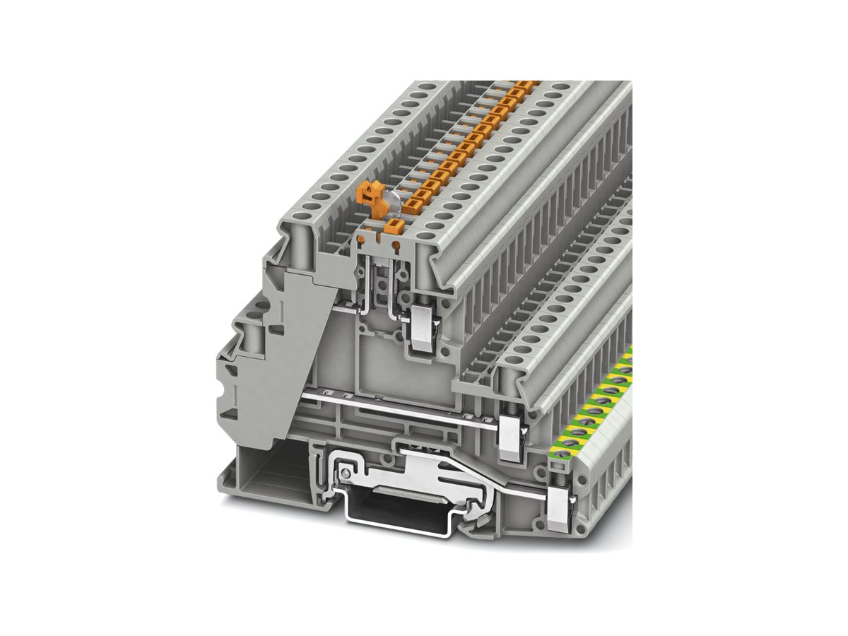 Schutzleiter-Reihenklemme PX UT 4-PE/L/MT grau