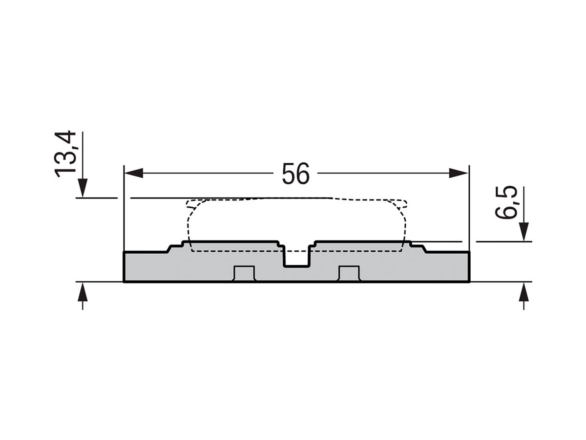 Befestigungsadapter WAGO ohne Zugentlastung 10×4mm² Schraubbefestigung grau