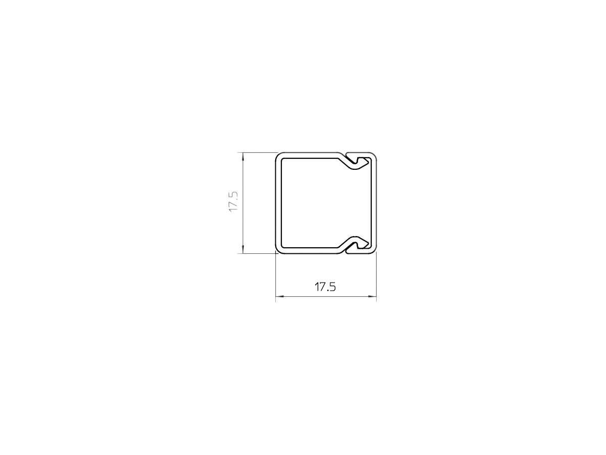Installationskanal Bettermann WDK 17.4×17.4×2000mm reinweiss