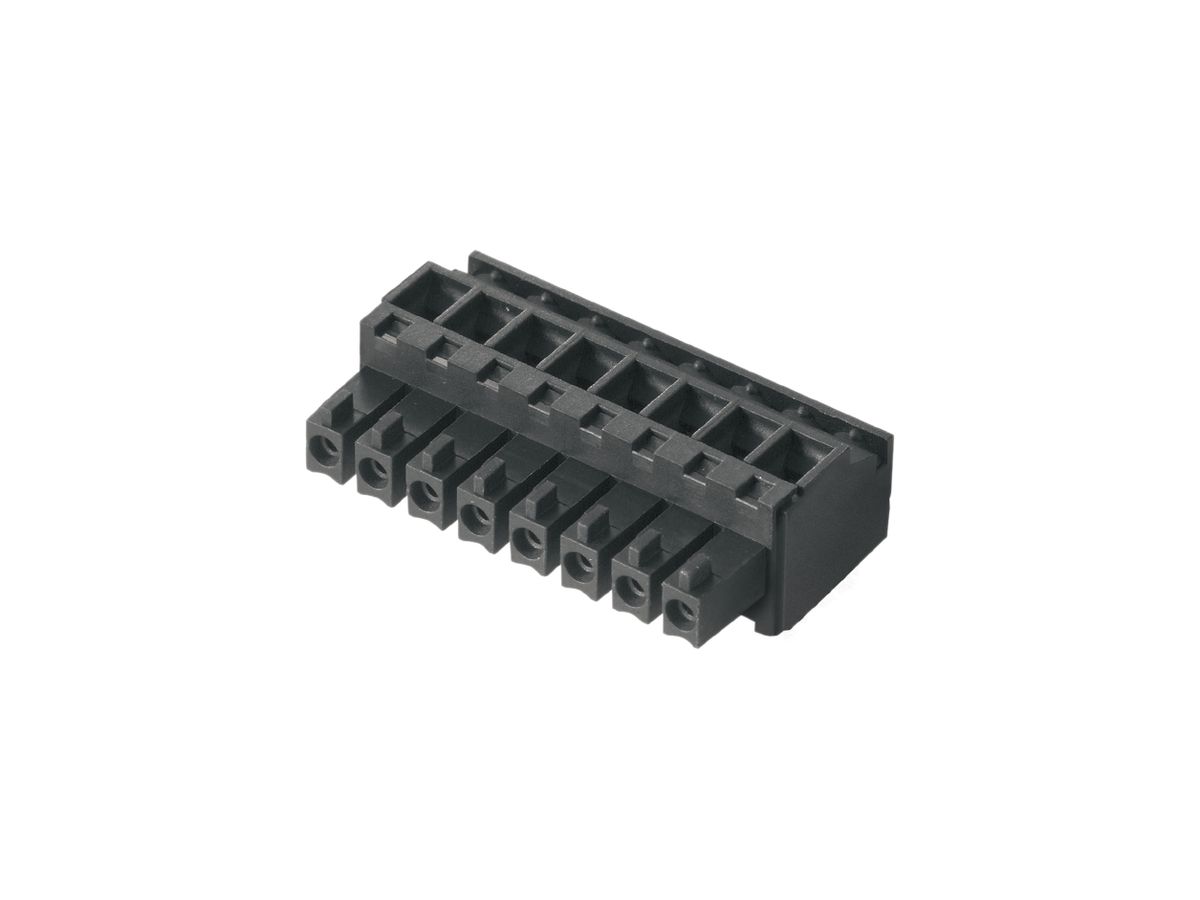 Buchsenstecker Weidmüller BCZ geschlossen 3.81mm 2L verzinnt schwarz